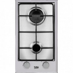 Beko HDCG 32220 FX - Piano Cottura Domino a Gas, 2 Fuochi, 30 cm