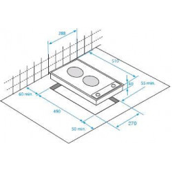 Beko HDCE 32201 X - Piano Cottura Domino Elettrico, 2 Zone Cottura, 30cm