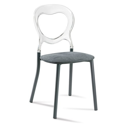 Sedia Italchair Aase Grafite e Antracite