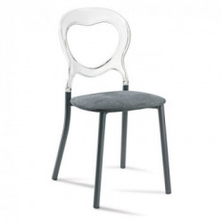 Sedia Italchair Aase Grafite e Antracite