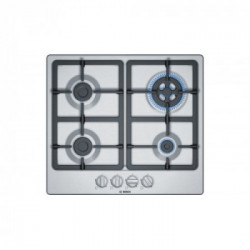 Bosch PGH6B5B90 - Piano Cottura a Gas, Serie 4, 4 Fuochi, 60 cm, Inox