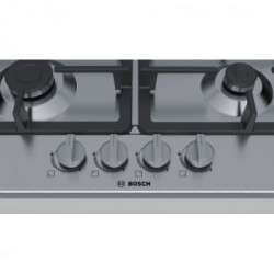 Bosch PGH6B5B90 - Piano Cottura a Gas, Serie 4, 4 Fuochi, 60 cm, Inox