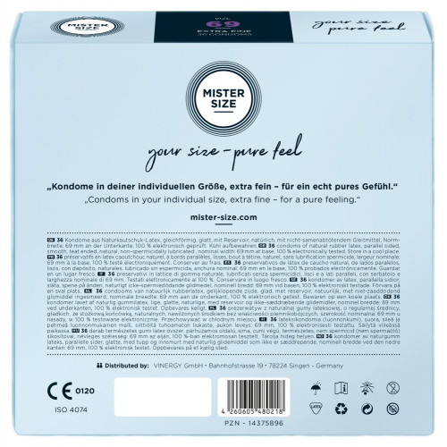 Mister Size 69 mm - Preservativi Sottili in...