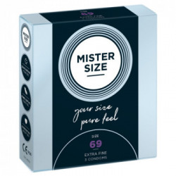 Mister Size 69 mm - Preservativi Sottili in Lattice, Confezione da 3