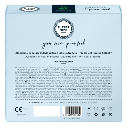 Mister Size 47 mm - Preservativi Sottili in...