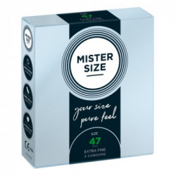 Mister Size 47 mm - Preservativi Sottili in Lattice, Confezione da 3