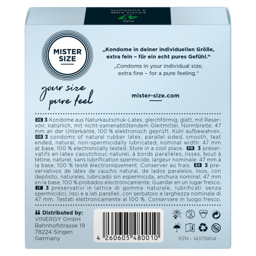 Mister Size 47 mm - Preservativi Sottili in...
