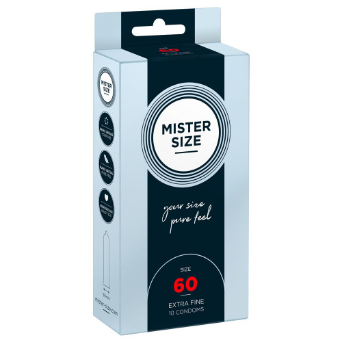 Mister Size 60 mm - Preservativi Sottili in...