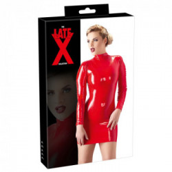Late X Red Patricia - Miniabito in Lattice Rosso, Taglia L