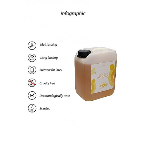 Shots Vanilla - Lubrificante Liquido, 5L