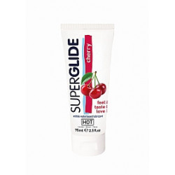 HOT Superglide Edible - Gel Lubrificante, Waterbased, gusto Ciliegia, 75ml