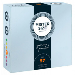 Mister Size 57 mm - Preservativi Sottili in Lattice, Confezione da 36