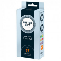 Mister Size 57 mm - Preservativi Sottili in Lattice, Confezione da 10