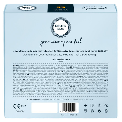 Mister Size 53 mm - Preservativi Sottili in...