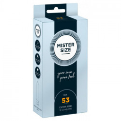 Mister Size 53 mm - Preservativi Sottili in Lattice, Confezione da 10