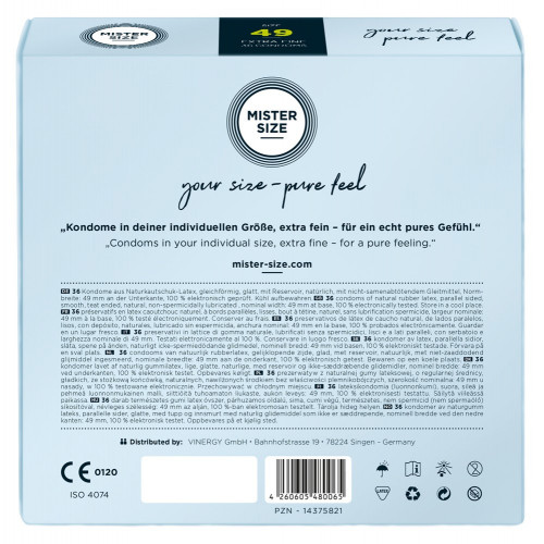 Mister Size 49 mm - Preservativi Sottili in...