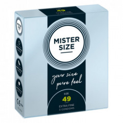 Mister Size 49 mm - Preservativi Sottili in Lattice, Confezione da 3