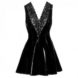 Black Level Vinyl Monica - Miniabito Nero Lucido, Taglia S