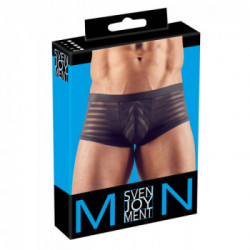 Svenjoyment Men's Pants - Boxer da Uomo Neri con Strisce Trasparenti, Taglia M