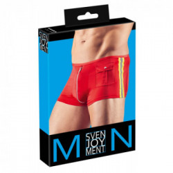Svenjoyment Men's Pants Red - Boxer da Uomo Rossi con Zip, Taglia S