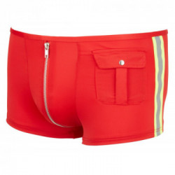 Svenjoyment Men's Pants Red - Boxer da Uomo Rossi con Zip, Taglia S