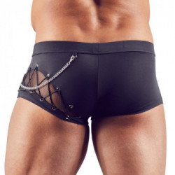 Svenjoyment Men's Pants - Boxer da Uomo Neri con Zip, Taglia S