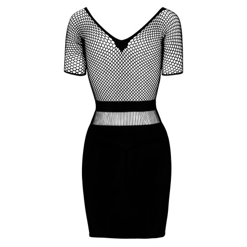 NoXqse Dress - Vestitino Nero con Top a Rete,...