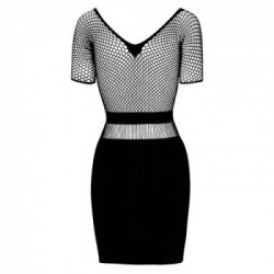 NoXqse Dress - Vestitino Nero con Top a Rete, Taglia S-L