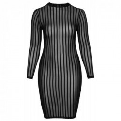 Noir Handmade Cleo - Miniabito a Righe Nero, Taglia 6XL