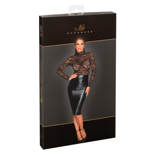 Noir Handmade Lace - Miniabto Nero con Top in...