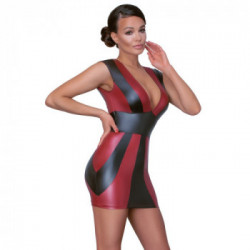 Cottelli Party BR Dress - Miniabito Nero e Rosso, Taglia XL