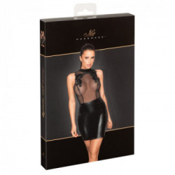 Noir Handmade B Dress - Miniabto Nero con Top Trasparente, Taglia M