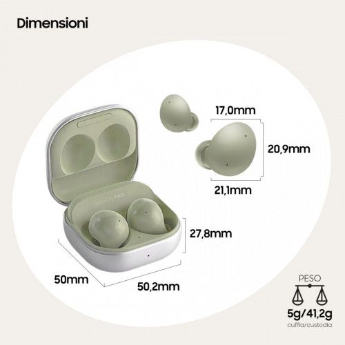 Samsung Galaxy Buds2 Auricolari Bluetooth Olive...