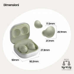 Samsung Galaxy Buds2 Auricolari Bluetooth Olive Batteria 472 mAh