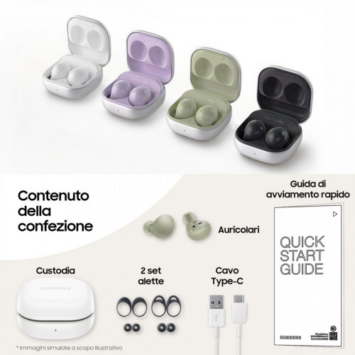 Samsung Galaxy Buds2 Auricolari Bluetooth Olive...