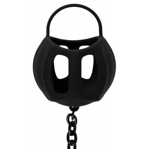 Black Velvets Ball Cage With Butt - Plug Anale...