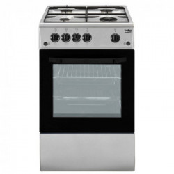 Beko CSS42014FS - Cucina da Libera Installazione, 4 Fuochi a Gas, Forno Elettrico, Classe A 50x50 cm