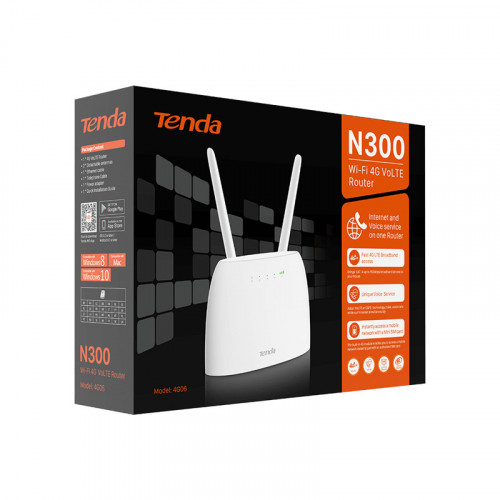 Tenda N300 router wireless Fast Ethernet Banda...