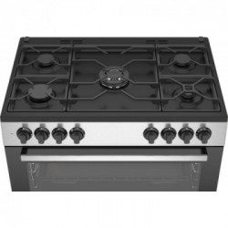 Beko GM15122DXB - Cucina da Libera installazione, 5 Fuochi a Gas, Forno Elettrico da 111 Litri, Classe A