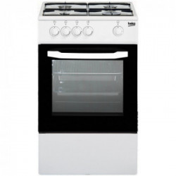 Beko CSG42000DW - Cucina da Libera Installazione, 4 Fuochi a Gas, Forno a Gas, 50x50 cm
