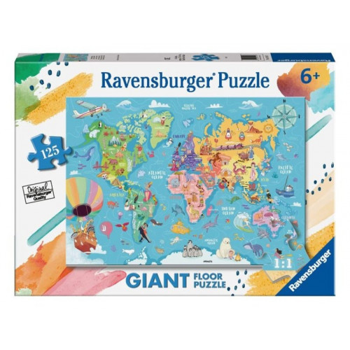Puzzle 125 Giant Mappa del mondo