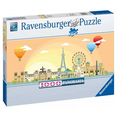Puzzle 1000 pz - Panorama Un giorno a Parigi