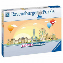 Puzzle 1000 pz - Panorama Un giorno a Parigi