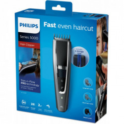 Philips 5000 series HC5650/15 tagliacapelli Nero, Argento