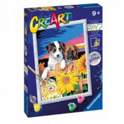 CreArt Serie D Classic - Cagnolini con girasoli