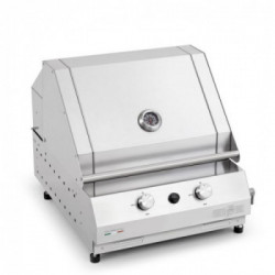 Pianeta Grill Fry Top 500 High 1016-T - Barbecue a Gas GPL o Metano, 2 Bruciatori