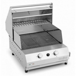 Pianeta Grill Fry Top 500 High 1016-T - Barbecue a Gas GPL o Metano, 2 Bruciatori