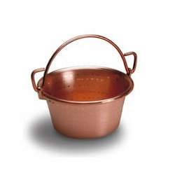 LAR - Paiolo, Rame, Manico Arco, 26 cm - 1036