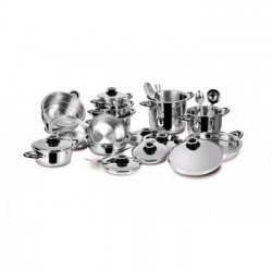 Lagostina Dietetica - Set Batteria Pentole, 24 pz, Acciaio Inox 18/10, 