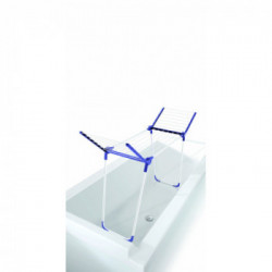 LEIFHEIT Pegasus 120 Solid Compact Stendibiancheria da pavimento Blu, Bianco